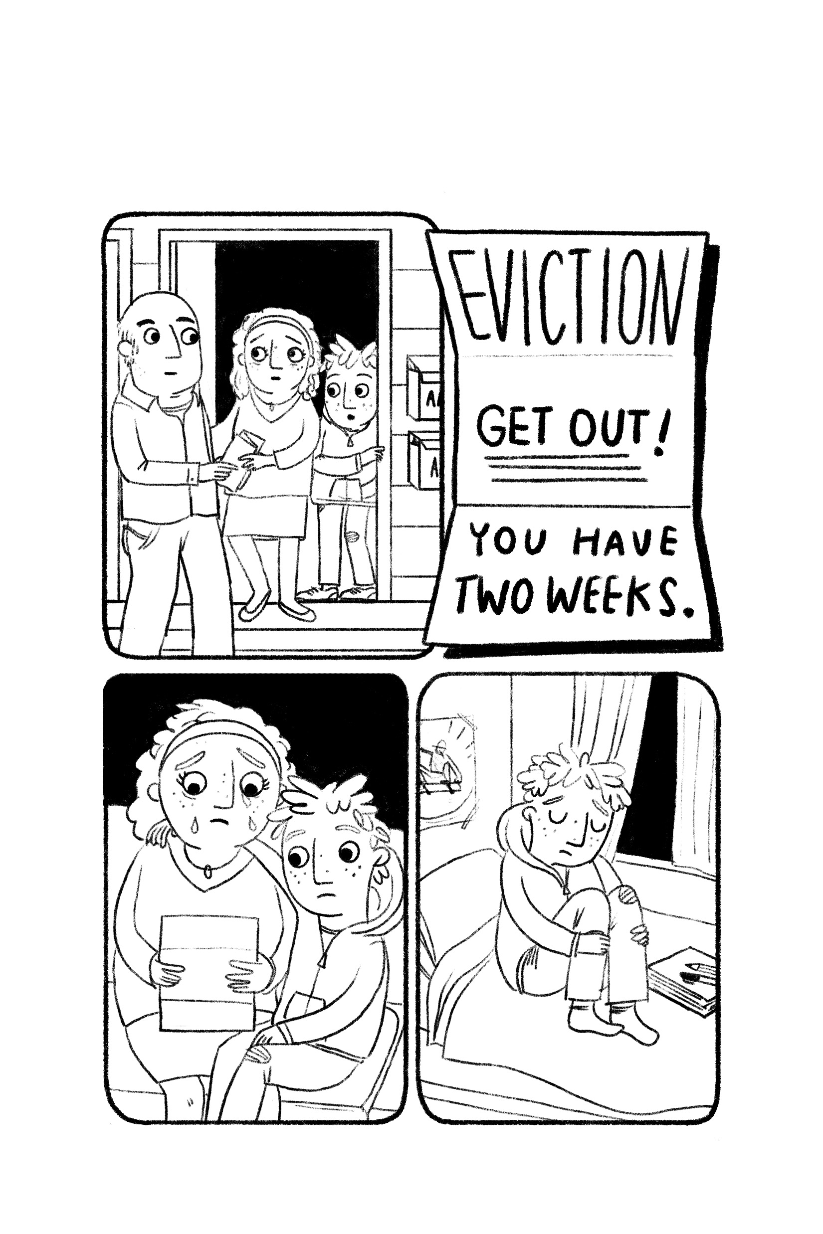 Eviction Notice-- Gina Perry's illustration from OPERATION FROG EFFECT