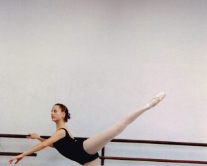 Sarah at barre (approximately  age 17)