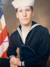 Sarah’s husband when he was in the Navy